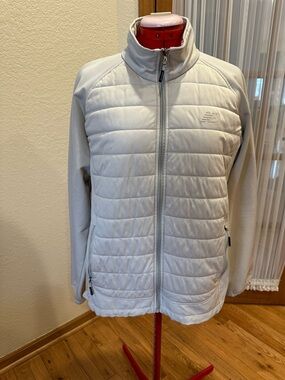 New Balance Off-White Quilted Full-Zip Jacket